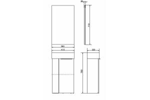 COMFORTY. Тумба-умывальник "Асти-40" дуб дымчатый с раковиной COMFORTY 9140