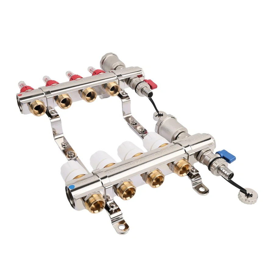 купить Коллекторная группа 1", 11 ходов, латунный корпус, торцевой без кранов по оптовой цене NIKHI 