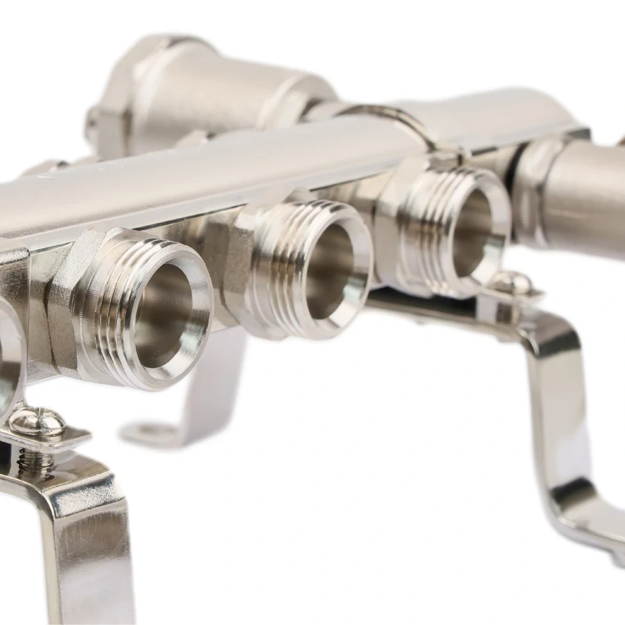 Коллекторная группа 1", 10 ходов, латунный корпус, без расходомера и кранов