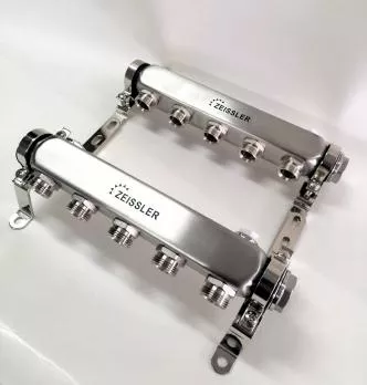 купить Коллекторный блок из нержавеющей стали без запорных клапанов  1" * 3/4", ЕК-5выходов по оптовой цене NIKHI 